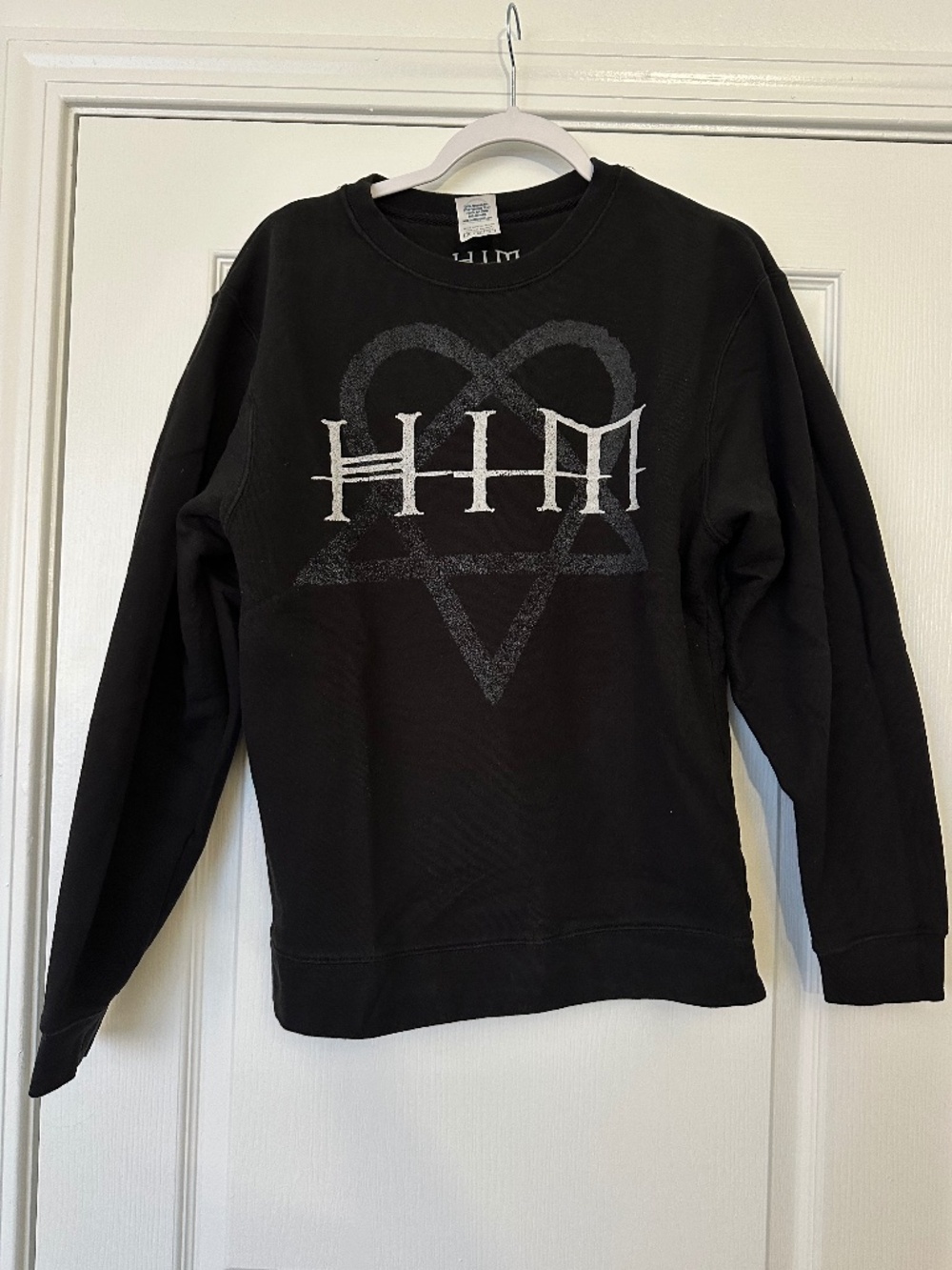 HIM Band Merch Heartagram Black Crewneck Sweater Sweatshirt Medium